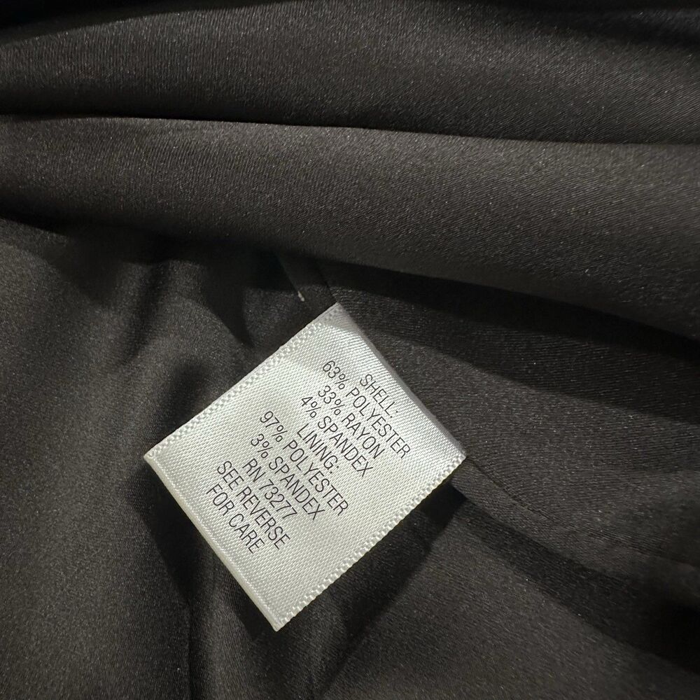 Elle Skirt Sz 8 Black Tie Business Career Lined Stretch Back Zipper MSRP$44 - Picture 7 of 9
